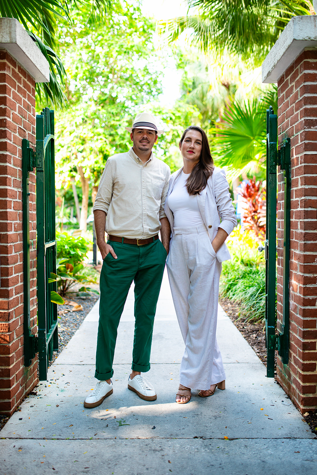 Greg and Stephanie from The Island Collective Realty standing by the water in Cudjoe Key, Florida.